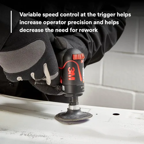 Vista 7 de 3M Lijadora de disco con empuñadura de pistola, 33577, 18,000 RPM, 1.969 in y 2.953 in, 1 por caja, herramienta automotriz para rectificado