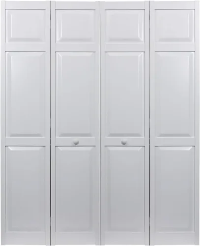Vista 8 de LTL Home Products SEAPP24 Seabrooke - Puerta plegable interior con panel elevado de PVC, 80 pulgadas x 24 pulgadas, color blanco