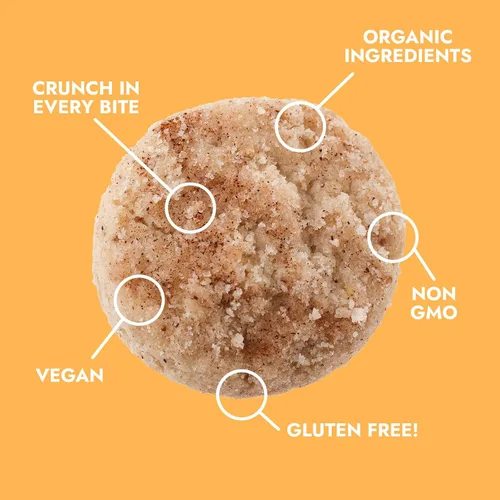 Vista 3 de Bakeology Galletas veganas sin gluten 6 bolsas de 6 a 6 onzas 3 bolsas de cada sabor Snickerdoodle, Vanilla Chai
