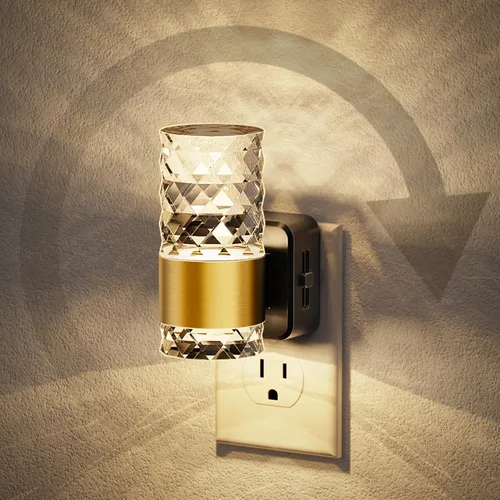 Vista 13 de JandCase Luz nocturna, luces nocturnas automáticas enchufables a la pared, luz nocturna LED regulable con brillo ajustable, luces nocturnas
