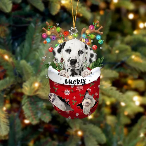 Vista 53 de Adorno de Navidad personalizado para perro Airedale Terrier en bolsillo de nieve, adorno para árbol de Navidad, idea de regalo para amantes