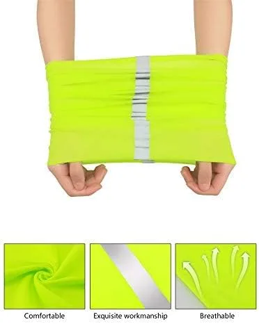 Vista 4 de SATINIOR 8 piezas de polaina reflectante para el cuello para hombre, pasamontañas de ciclismo, máscara facial, bandana para el sol para hombre
