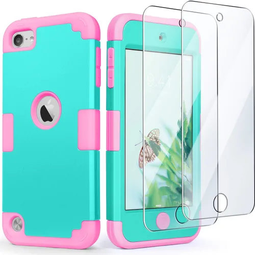 Vista 10 de IDweel - Funda para iPod Touch 7ª/6/5 Gen con 2 protectores de pantalla Negro