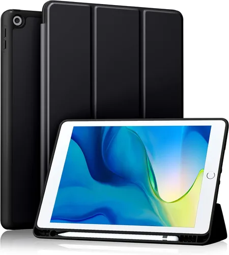 Vista 24 de Akkerds - Funda Compatible con iPad de 10.2 Pulgadas 2021/2020/2019, para iPad de 9ª/8ª/7ª Generación con Soporte para Lápiz, Funda Protectora
