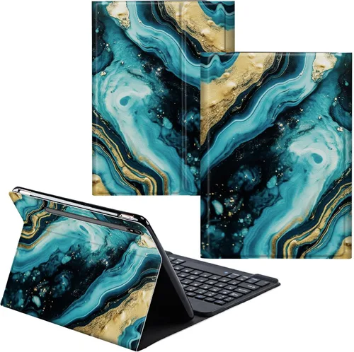 Vista 42 de Funda para Samsung Galaxy Tab S6 Lite 2022/2020 Teclado inalámbrico desmontable y cubierta de cuero PU Funda protectora para tableta para Samsung