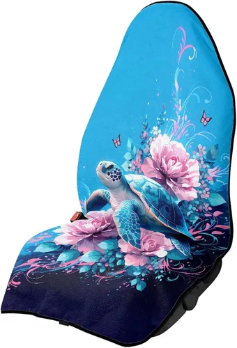 Vista 44 de Yewattles Turtle - Protector de toalla impermeable para asiento de automóvil, protector para después de correr, nadar, entrenamiento, Tortuga