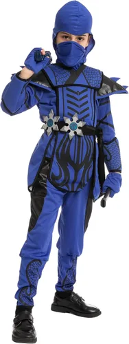 Vista 5 de Spooktacular Creations Halloween Boy Ninja Costume, Red Dragon Outfit Set for Kids 12-14yrs