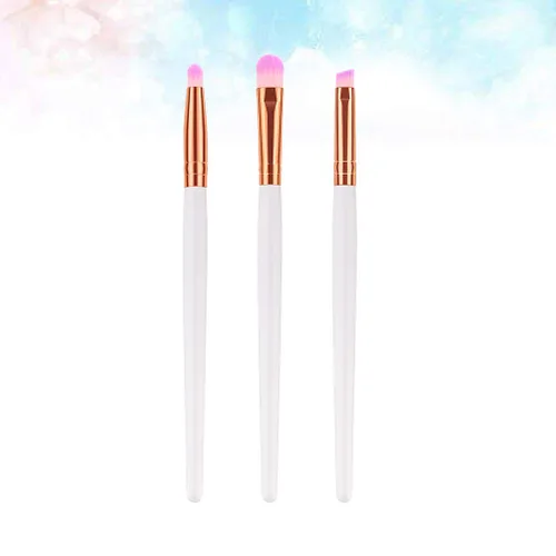 Vista 6 de Cepillo de maquillaje de cerdas de nailon con mango de madera, kit de brochas de rubor en polvo para mujer (T- 03-005) para mujeres y niñas