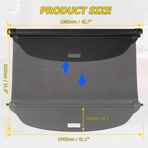 Vista 3 de AUXMART Cubre carga retráctil para Mazda CX-50 2023 2024 2025, protector de seguridad para maletero trasero, protección tipo persiana para maletero