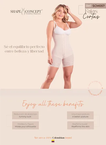 Vista 6 de SHAPE CONCEPT 057 059 Fajas Colombianas Reductoras y Moldeadoras Ropa de compresión poscirugía abdominal