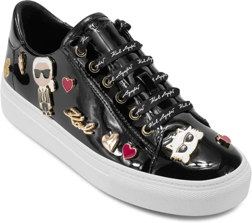 Vista 11 de Karl Lagerfeld Cate Pins - Tenis con cordones para mujer Negro