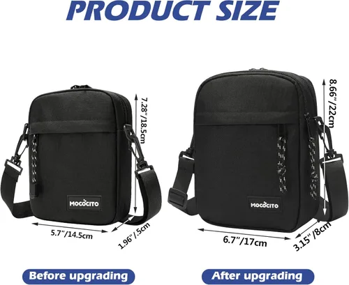 Vista 3 de Bolso cruzado para hombre Mini bolso cruzado de 7.5 x 5.5 x 2 pulgadas Bolsa de viaje para pasaporte Mini bolso de hombro, Zapatillas Adidas
