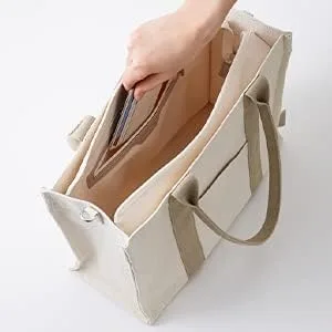 Vista 7 de Bebefit Bolsa de pañales con bolsa organizadora y bolsa aislada para mamá y papá material de espiga 12 bolsillos