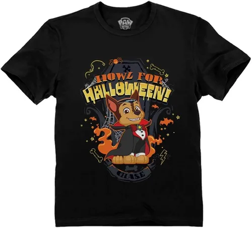Vista 10 de Tstars Paw Patrol - Camisa de Halloween para niños pequeños, Chase Skye Boo-day / Negro