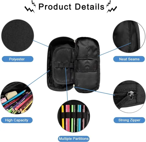 Vista 4 de OYRKZ Mochila Kpop para niños y niñas, juego de 3 piezas, con bolsa de almuerzo y estuche para lápices, paquete de bolsillo lateral para niños