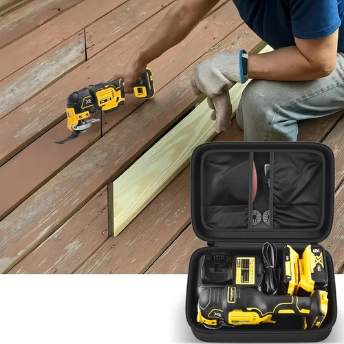 Vista 9 de PAIYULE - Funda oscilante para herramientas DEWALT DCS356B/DCS354B, solo caja Hard EVA Shell, Custom-Fit Storage, Blade Organizer and Room for Two