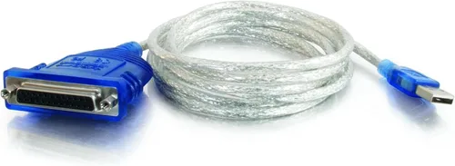 Vista 3 de C2G Legrand - Cable USB a DB25, cable de conversión de 6 pies, cable USB a paralelo de impresora, adaptador de impresora, adaptador de impresora