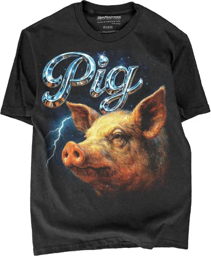 Vista 27 de Camiseta de Heavy Metal de los 80s con Animal en Negro - 100% Algodón - para Hombre y Mujer