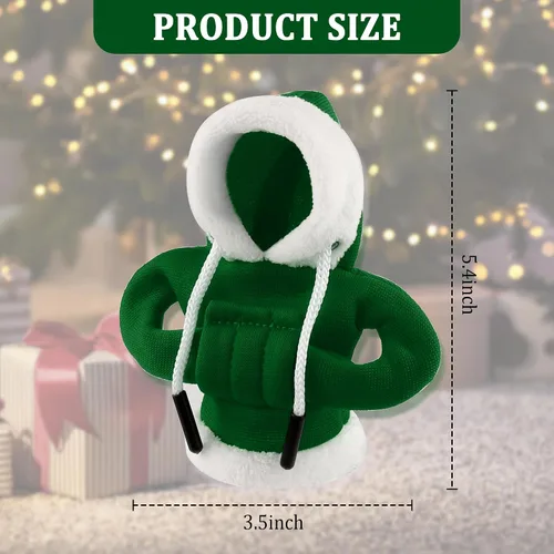 Vista 2 de Cubierta para palanca de cambios de coche con capucha OFBAND, cubierta para perilla de cambios de coche de Navidad para palanca de cambios