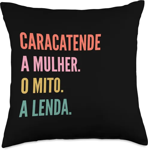 Vista 4 de Funny Portuguese First Name Design - Caracatende Throw Pillow