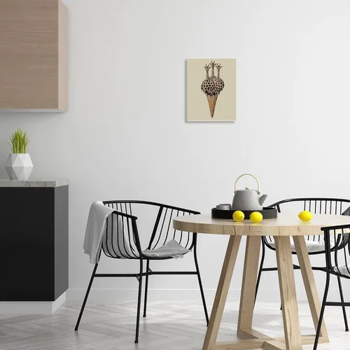 Vista 2 de Stupell Industries Cuchara de helado de tres jirafas, diseño de Coco de Paris Stupell Industries 10 x 15 Inches, Easy to Hang and Sturdy, Made