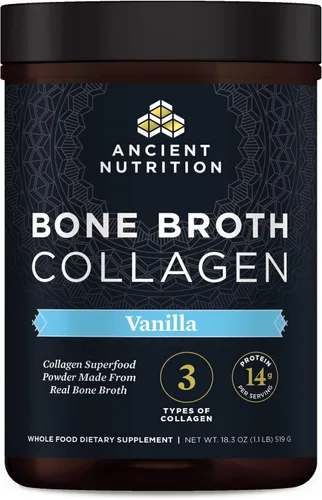 Vista 9 de Ancient Nutrition Colágeno en polvo, caldo de hueso, colágeno, chocolate, péptidos multicolágeno hidrolizados, apoya la piel y las uñas, suplemento