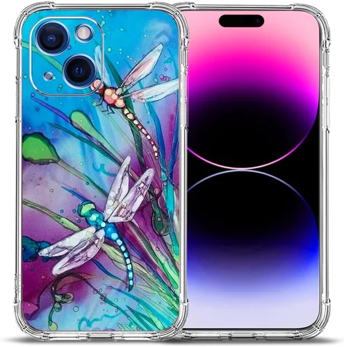 Vista 9 de Funda para iPhone 15 Plus, hermosa protección contra caídas de flores rosas, a prueba de golpes, funda protectora de cuerpo completo resistente a
