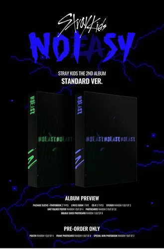 Vista 3 de Stray Kids (3 regalos) NOEASY [versión estándar/aleatorio]+póster plegado [aleatorio]+máscara facial premium de Love Affair+tarjeta fotográfica