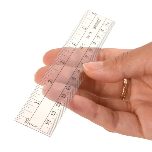 Vista 2 de Westcott Regla métrica flexible de 6 pulgadas, transparente