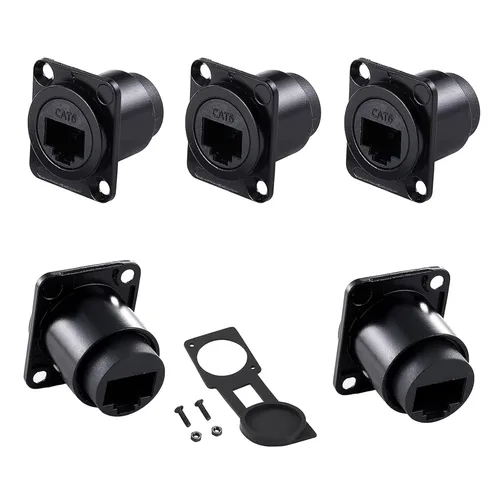 Vista 9 de PENGLIN Acoplador del soporte del panel 2PCS RJ45, conector hembra