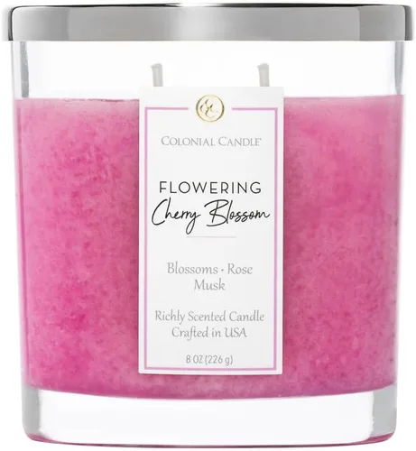 Vista 31 de Colonial Candle Vela perfumada de vainilla ámbar, velas altamente perfumadas para el hogar, vela de cera moteada, 2 mechas, 8 onzas, fabricada