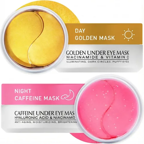 Vista 12 de Kit de parches para debajo de los ojos: 120 piezas de retinol y gel dorado para ojeras, hinchazón y arrugas, almohadillas de tratamiento de piel