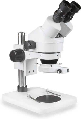 Vista 2 de PA-1EX-IFR09W Microscopio estéreo con zoom binocular Ocular de campo ancho 10x Rango de zoom de 0.7X—4.5X, rango de aumento 7X—45x, lente