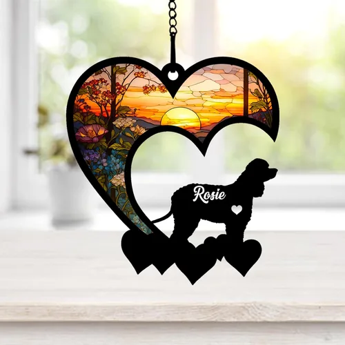 Vista 68 de NAZENTI Atrapasoles personalizado de sabueso afgano, adorno conmemorativo personalizado para la pérdida de mascotas, regalo de condolencia