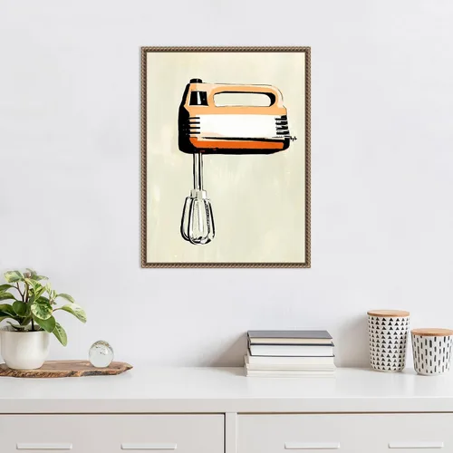 Vista 5 de Amanti Art Lienzo enmarcado para pared, 24 x 18 pulgadas, aparato de cocina retro III por Annie Warren, lienzo enmarcado para pared, obras de arte