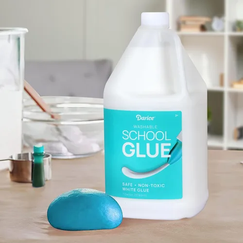 Vista 4 de Darice Pegamento escolar – Paquete de 2 pegamentos para manualidades de 1 galón – Pegamento líquido lavable y seguro – Fórmula que no se seca