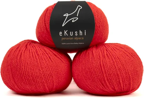 Vista 117 de 100% Hilo de Alpaca Baby para Tejer y Ganchillo - 1 Cono de Hilo Premium DK - Ligero, Hipoalergénico y Térmico Hecho en Perú - Ideal para Proyectos