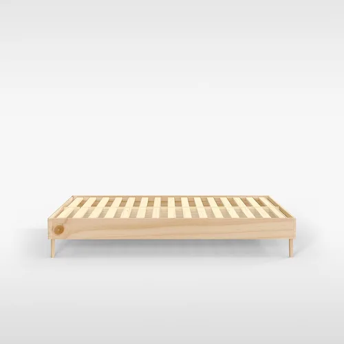 Vista 6 de CARDINAL & CREST Base de cama de madera, fabricada con 100% pino neozelandés, base de colchón maciza, listones de pino prensado, fácil montaje
