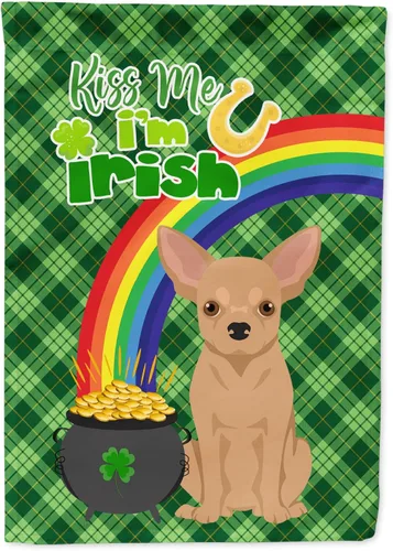 Vista 32 de Caroline's Treasures WDK4731GF - Bandera decorativa para jardín del día de San Patricio, color negro y tostado, Airedale Terrier, para jardín