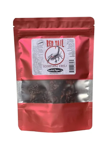 Vista 4 de 7 chiles escorpión enteros secos Trinidad Moruga Pimiento picante cola roja +2 gratis