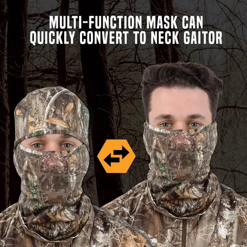 Vista 5 de Allen Company Vanish Stretch Fit Camouflage Balaclava, Camo Hunting Face Cover