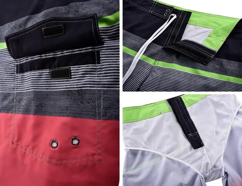 Vista 4 de Nonwe Pantalones cortos deportivos de secado rápido para hombre con forro