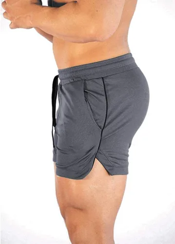 Vista 2 de EVERWORTH Pantalones cortos deportivos para hombre, pantalones cortos de entrenamiento para gimnasio, pantalones cortos casuales para correr
