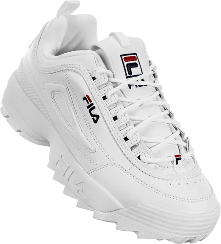 Vista 3 de Fila Zapatos Disruptor Ii Repeat Kids BlancoAzul MarinoRojo 4.5, Azul marino, rojo.