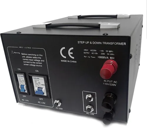 Vista 2 de LiteFuze Transformador convertidor de voltaje de servicio pesado de 10.000 vatios - Reductor 240/220/120/110 - Necesita ser cableado por un