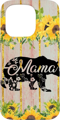 Vista 14 de Mama Bear Rustic Woodgrain Sunflower Farmhouse Country Mama Case for iPhone 17
