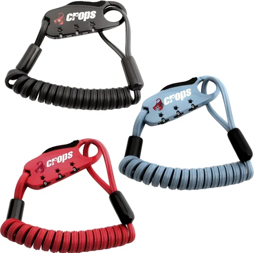 Vista 2 de CROPS Q-BIRO MINI - Cable de bloqueo compacto para bicicleta, 3 pies, antirrobo negro con combinación de 3 dígitos reiniciable con un cable