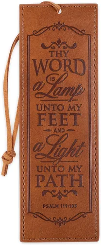 Vista 15 de Christian Art Gifts - Marcapáginas premium de piel sintética vegana con escritura bíblica para mujeres: Cuando ella habla - Proverbios 31:26, Marrón