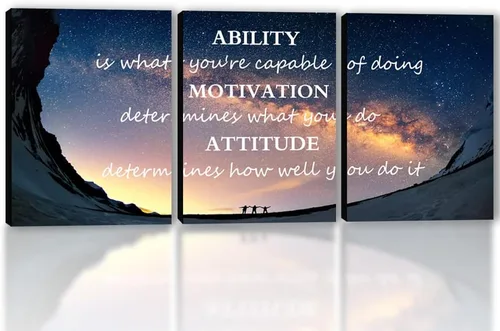 Vista 15 de Arte de pared motivacional para oficina, lienzo inspirador, arte de pared, póster de ajetreo, impresión de cita de empresario, pintura de pared, 3