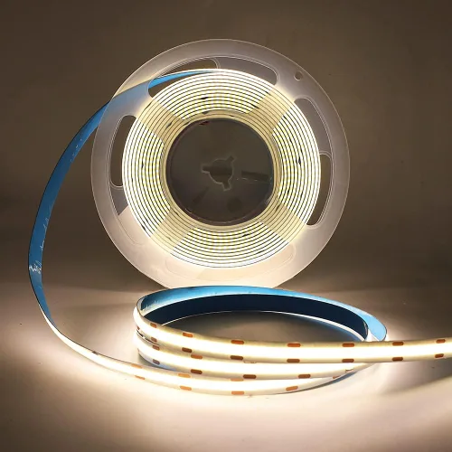 Vista 9 de COB - Tira de luces LED, 1.6 ft/1.6 pies, flexible, flexible, flexible, flexible, tira de luces LED COB DC 5V 320 LEDs/m, blanco cálido, 3000 K